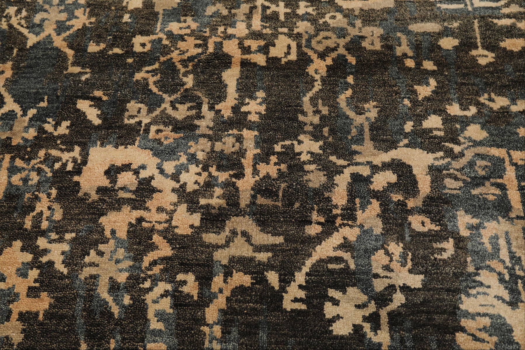 4x6 Olive, Green, Teal Color Hand Knotted Tibetan Wool Modern & Contemporary Oriental Rug