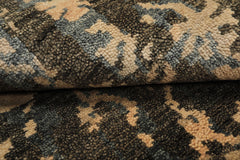 4x6 Olive, Green, Teal Color Hand Knotted Tibetan Wool Modern & Contemporary Oriental Rug