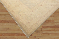 10x14 Mint, Beige, Sage Color Hand Knotted Chobi Peshawar Wool Traditional Oriental Rug