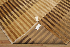 6x9 Beige, Gold, Brown Color Hand Knotted Tibetan Wool Modern & Contemporary Oriental Rug
