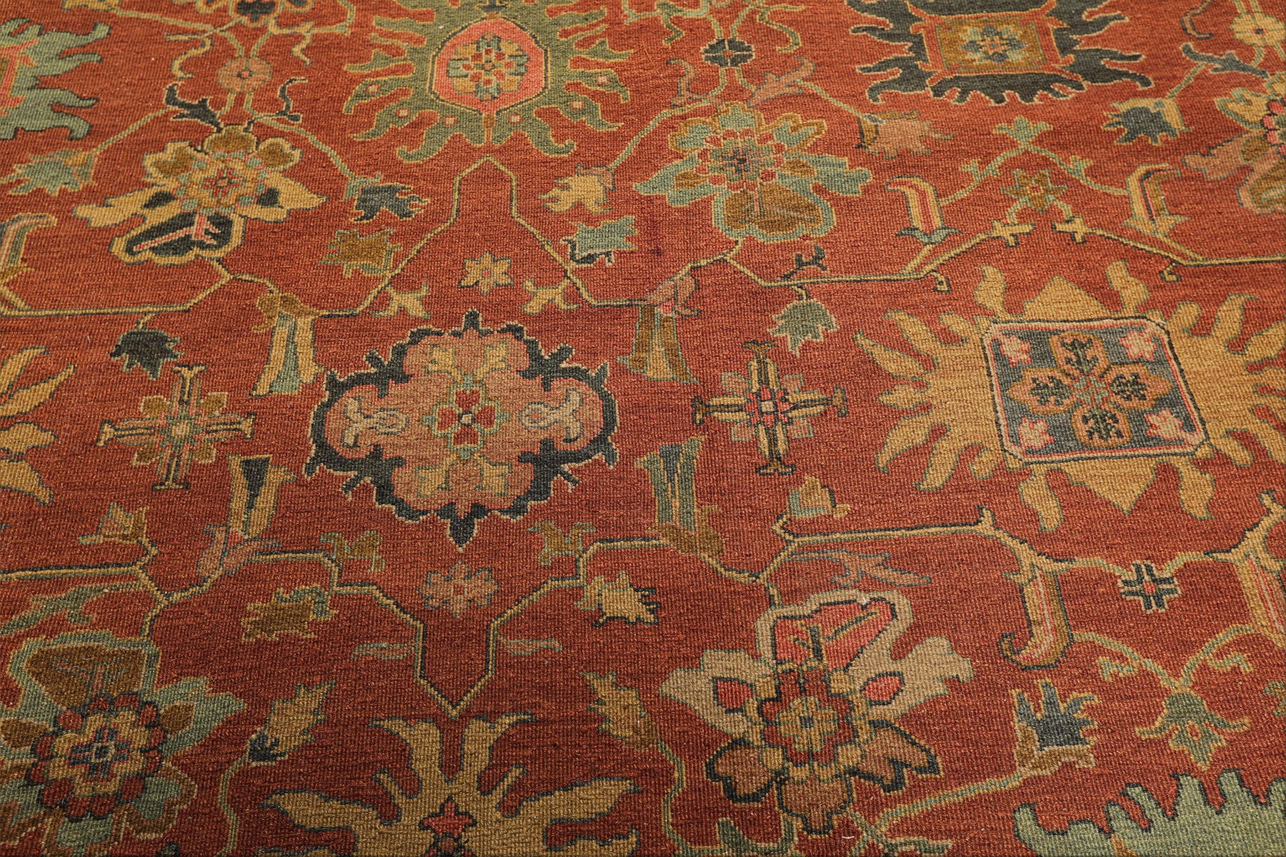 8x10 Rose, Gold, Aqua Color Hand Knotted Soumak Wool Traditional Oriental Rug