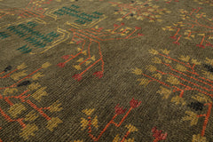 LoomBloom Multi Size Green Wool Hand Knotted Donegal Arts & Crafts Oriental Rug