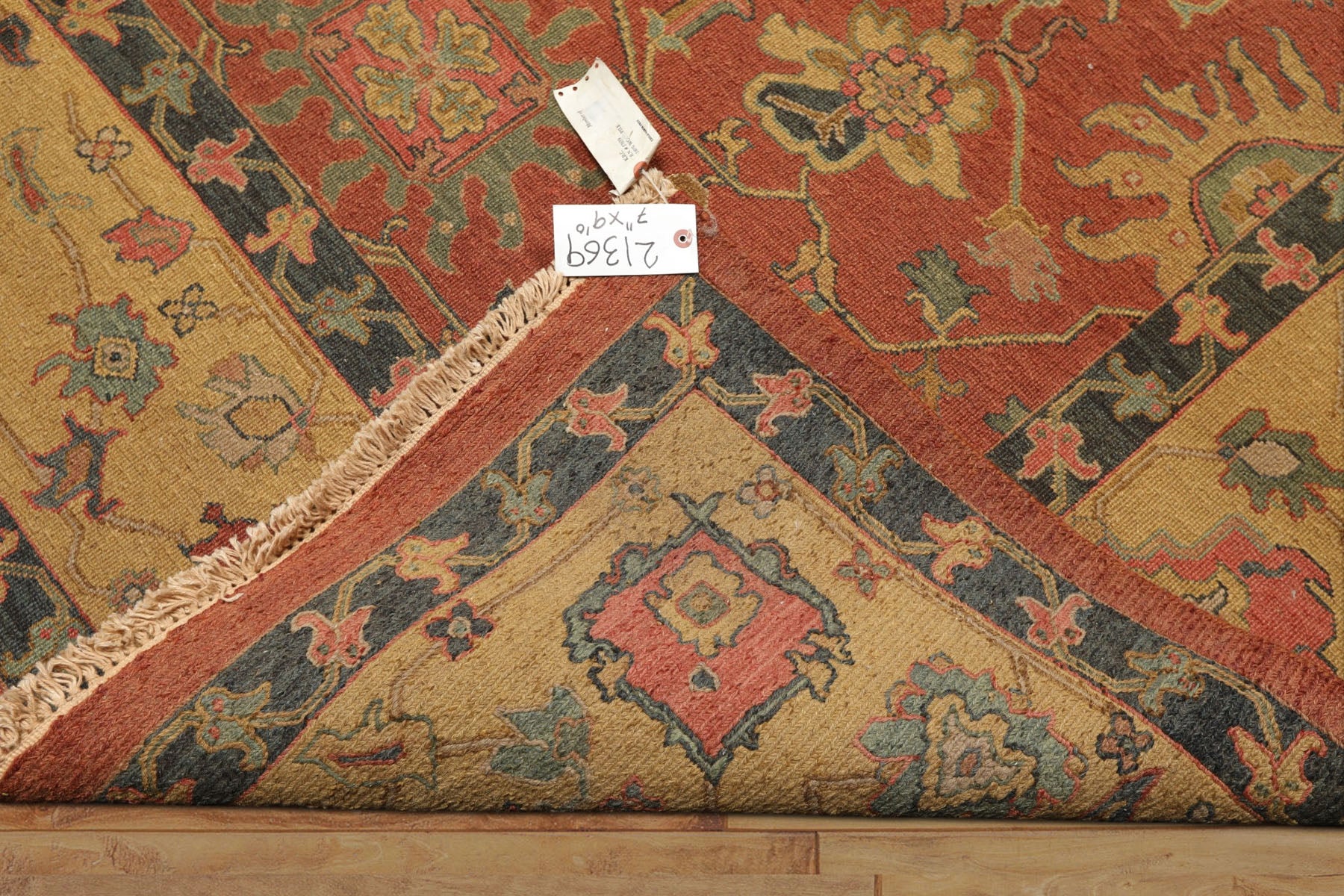 8x10 Rose, Gold, Aqua Color Hand Knotted Soumak Wool Traditional Oriental Rug