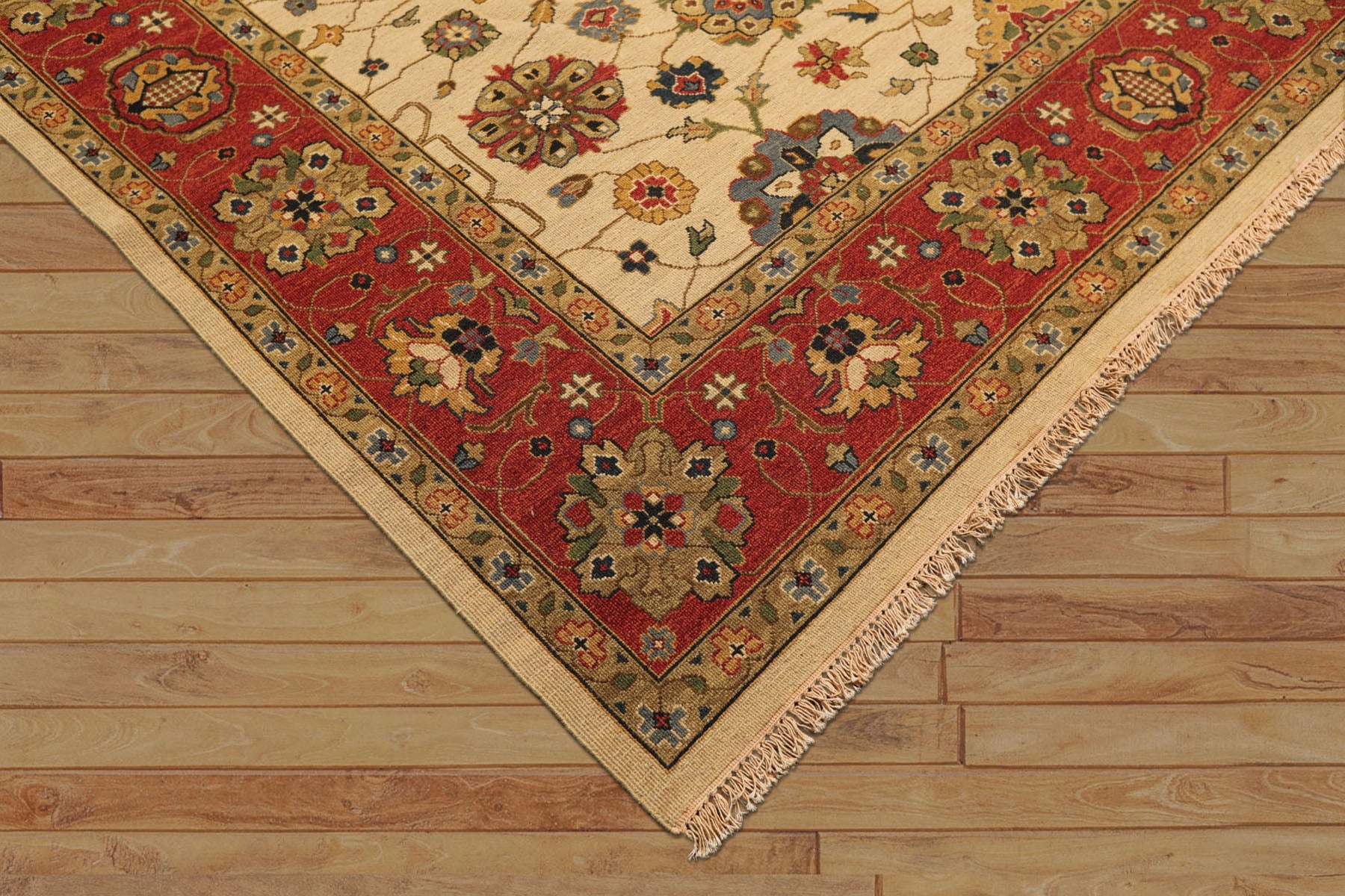 8x10 Beige, Gold, Sage Color Hand Knotted Soumak Wool Traditional Oriental Rug