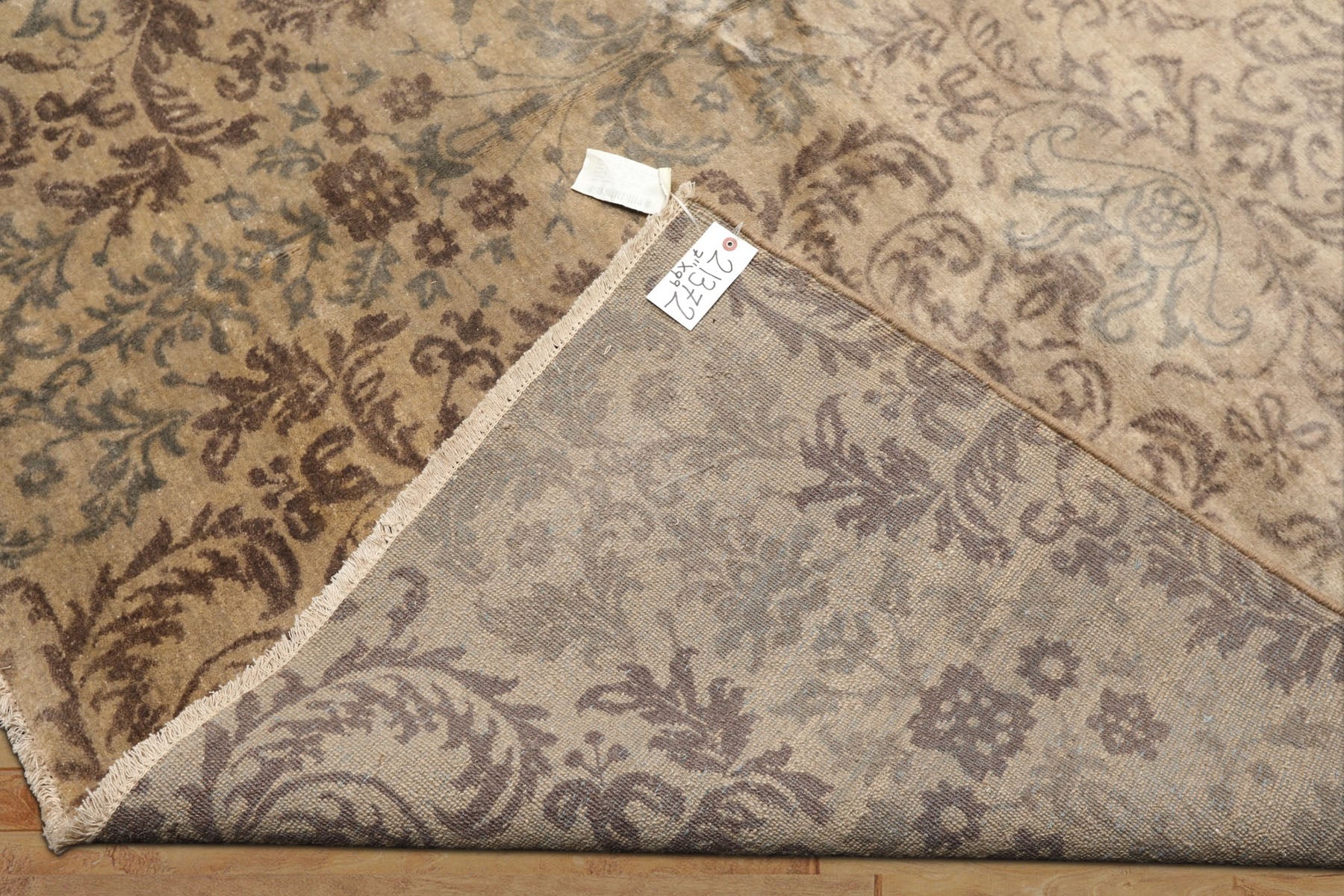8x10 Beige, Tan, Taupe Color Hand Knotted Oushak Wool Transitional Oriental Rug