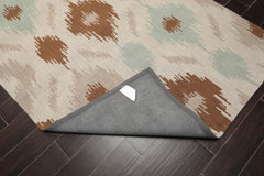 5x7 Beige, Tan, Aqua Color Hand Tufted Ikat 100% Wool Contemporary Oriental Rug