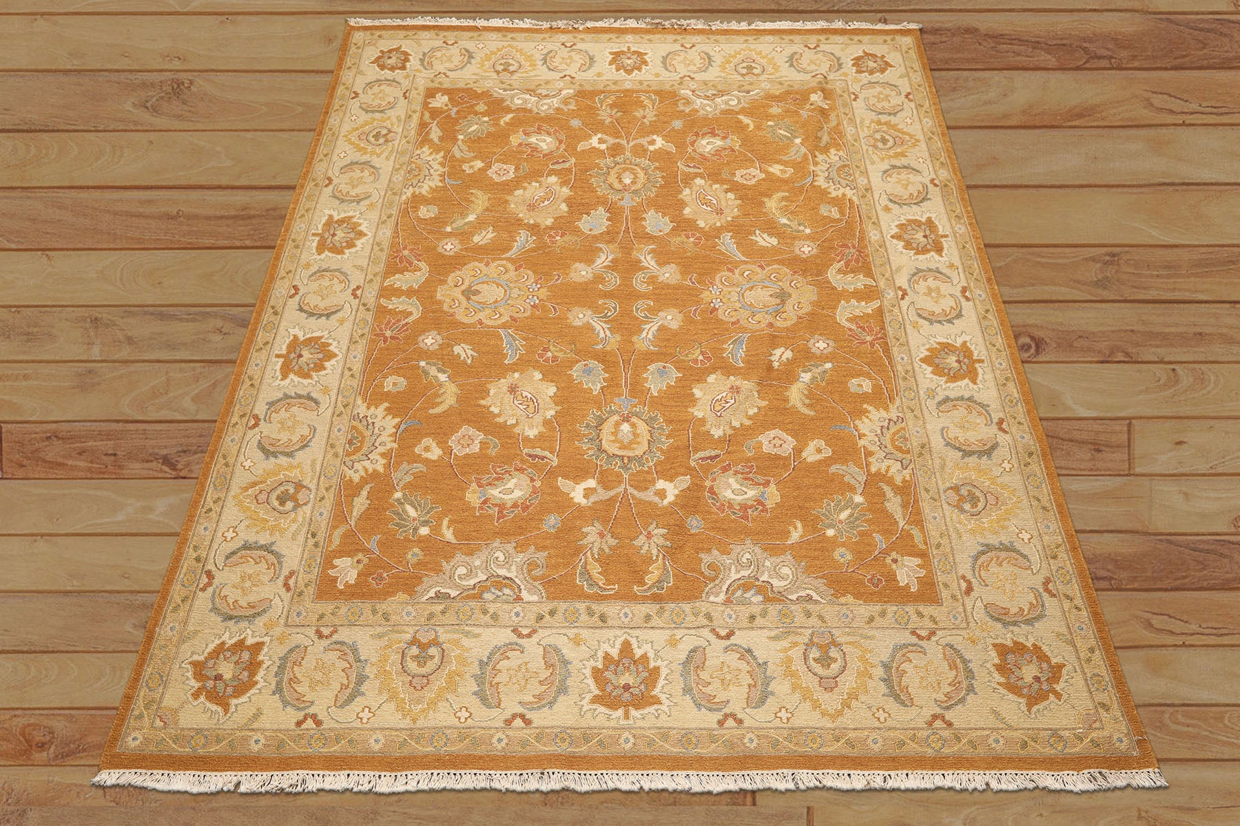 8x10 Caramel, Beige, Taupe Color Hand Knotted Soumak Wool Traditional Oriental Rug