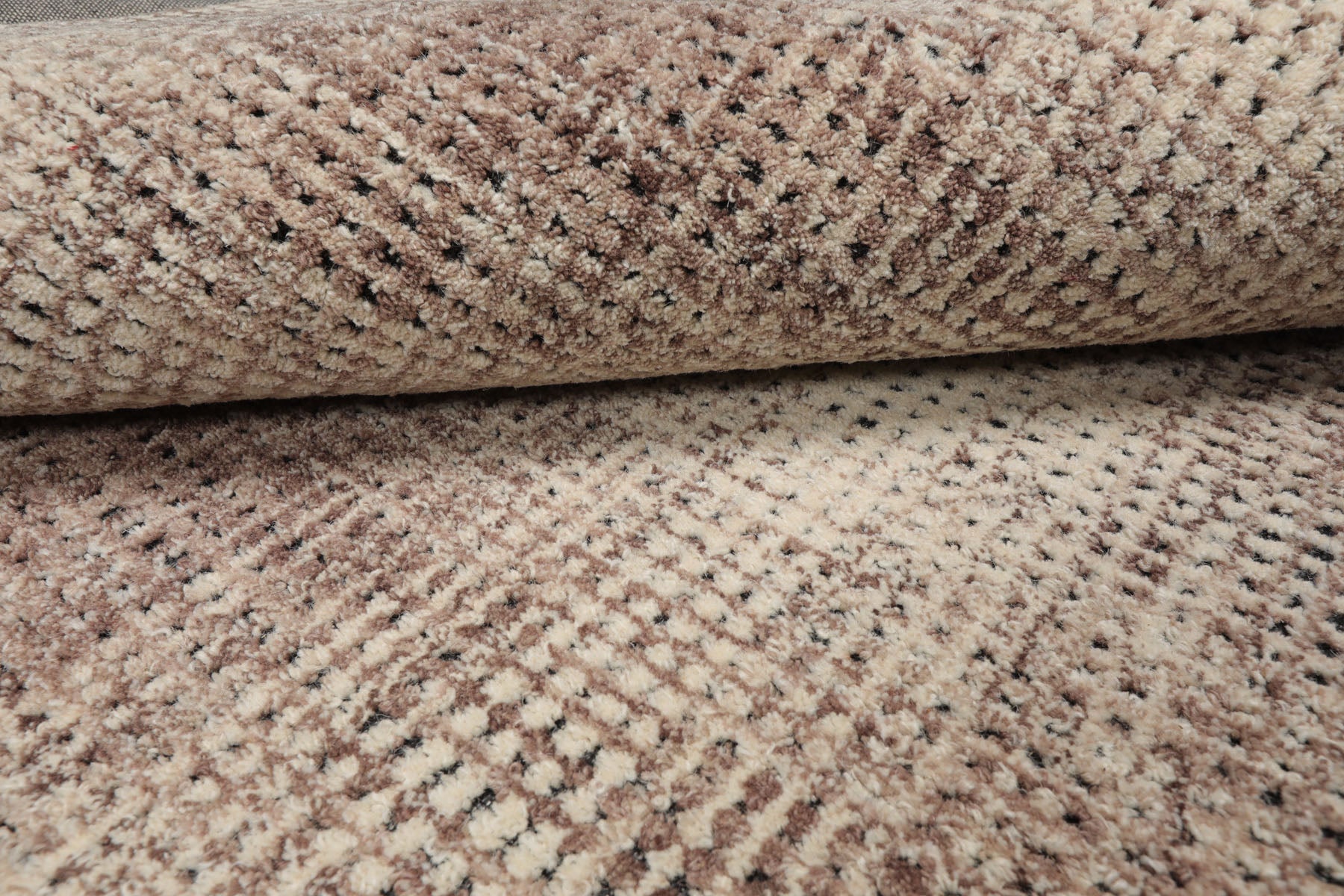 LoomBloom Multi Size Ivory Hand Hooked Wool Rug Featuring a Contemporary Plaid Style