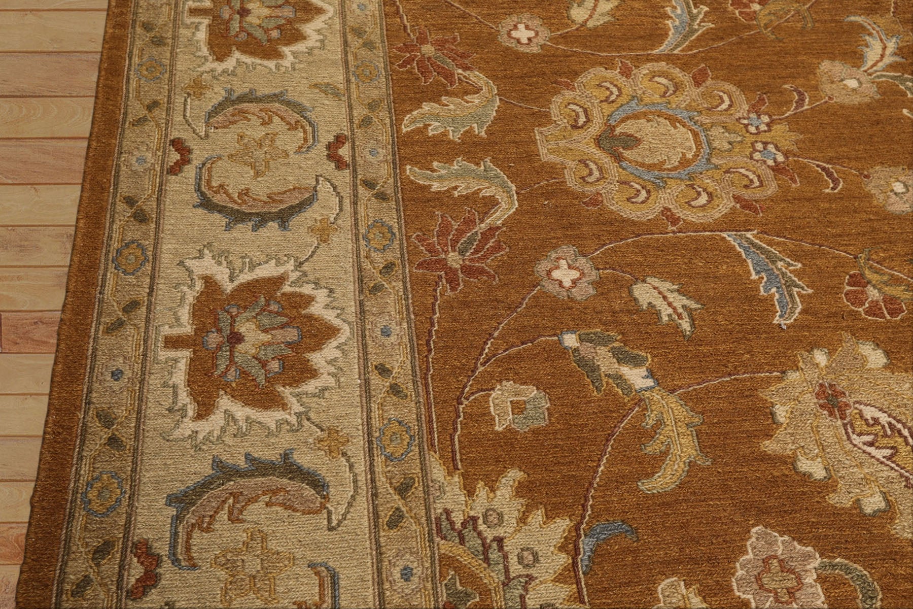 8x10 Caramel, Beige, Taupe Color Hand Knotted Soumak Wool Traditional Oriental Rug