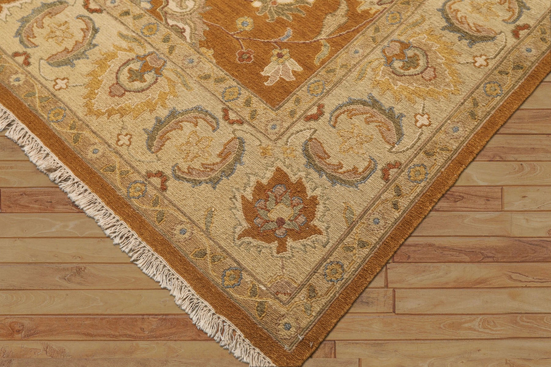 8x10 Caramel, Beige, Taupe Color Hand Knotted Soumak Wool Traditional Oriental Rug