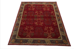 Multi Size Deep Magenta
 Celadon
 Beige
 Color Hand Tufted Donegal Wool Traditional Oriental Rug