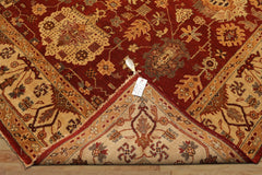 8x10 Rust, Light Gold, Caramel Color Hand Knotted Oushak Wool Traditional Oriental Rug