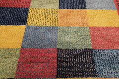 5x8 Rose, Gold, Navy Color Hand Knotted Gabbeh Wool Modern & Contemporary Oriental Rug