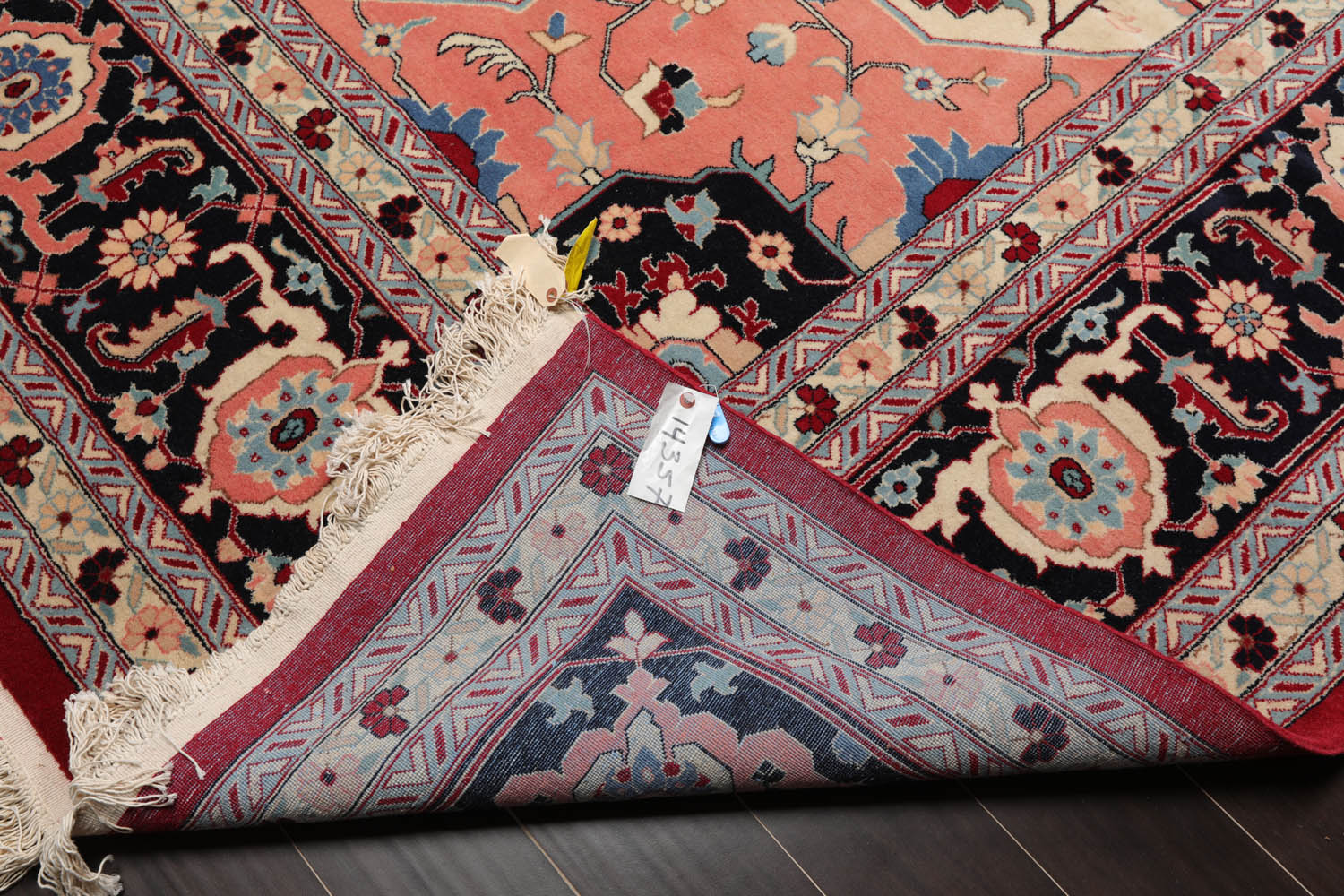 Palace Red, Ivory, Black Color Hand Knotted All-Over 100% Wool Traditional-Persian/Oriental Oriental Rug