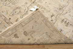 8x10 Beige, Gray, Taupe Color Hand Knotted Oushak Wool Transitional Oriental Rug