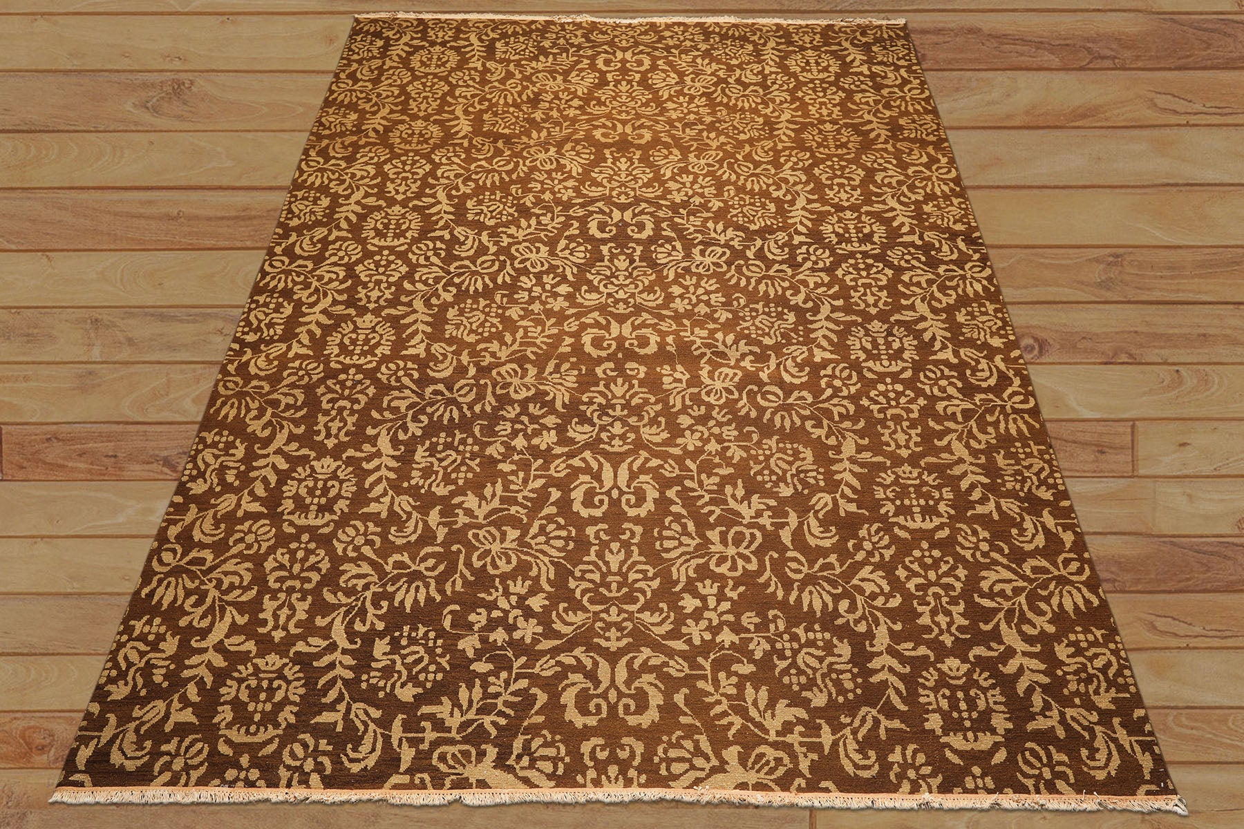 9x12 Caramel, Gold, Color Hand Knotted Soumak Wool Transitional Oriental Rug
