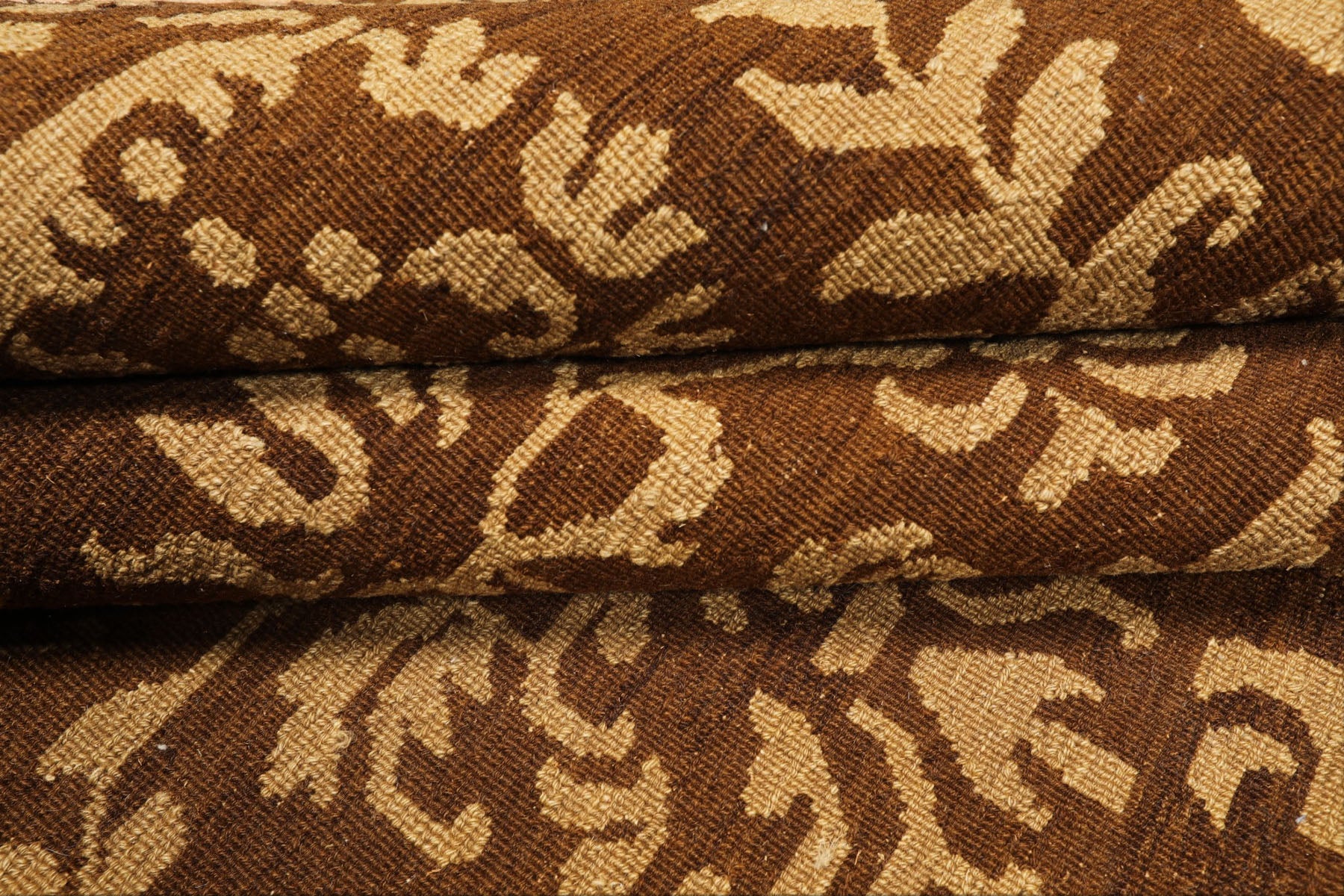 9x12 Caramel, Gold, Color Hand Knotted Soumak Wool Transitional Oriental Rug