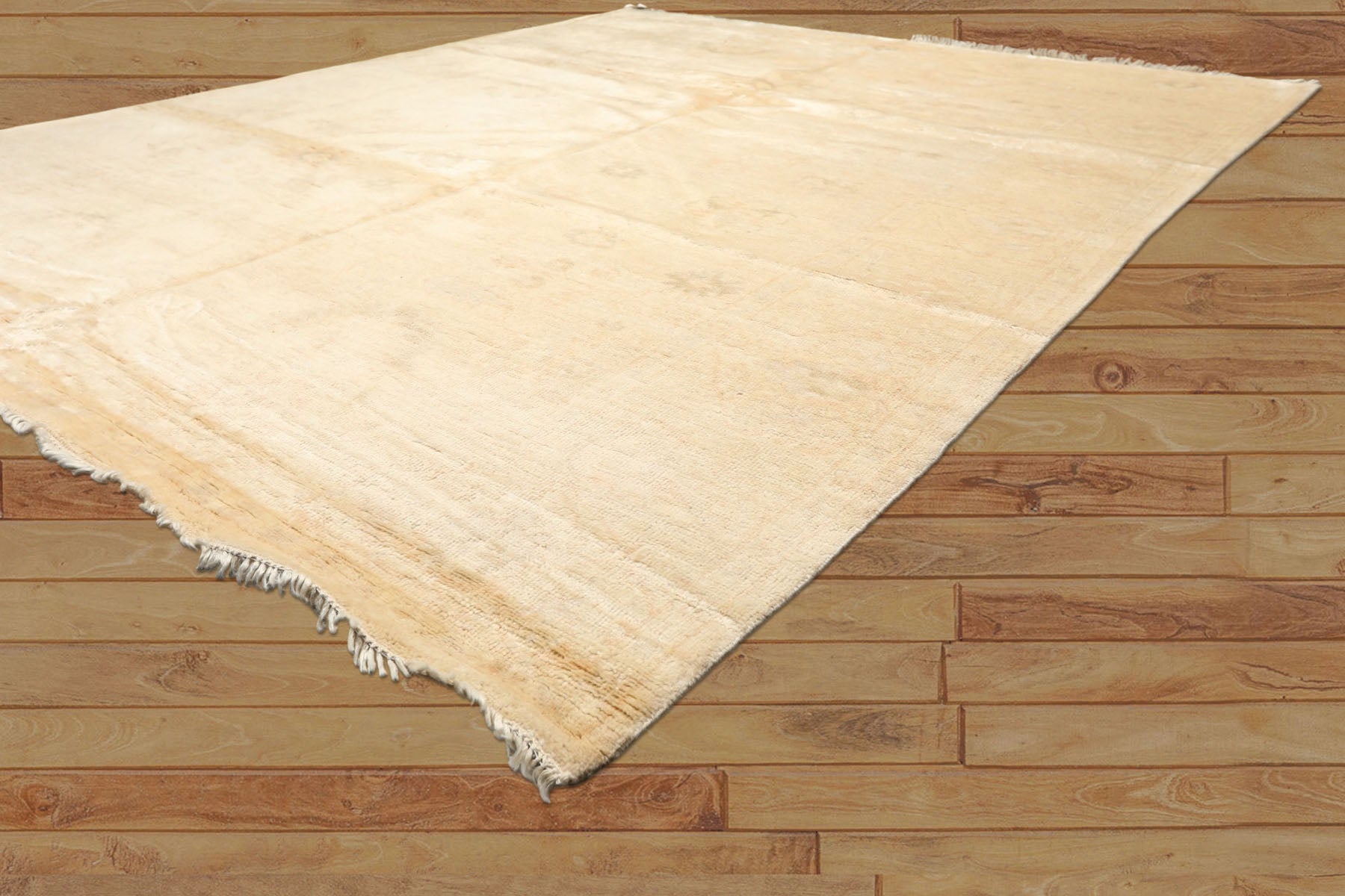 8x10 Beige, Gray, Tan Color Hand Knotted Oushak Wool Transitional Oriental Rug