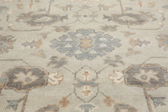 8x10 Gray, Beige, Tan Color Hand Knotted Turkish Oushak 100% Wool Traditional Oriental Rug
