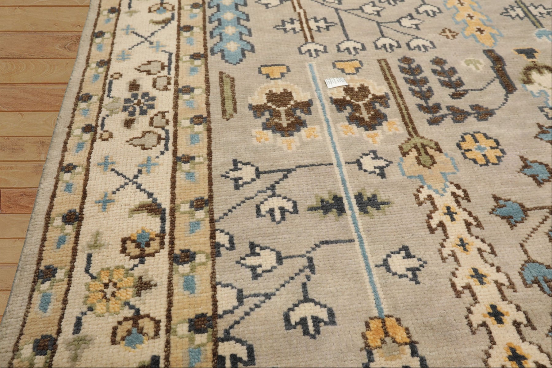 8x10 Gray, Taupe, Ivory Color Hand Knotted Oushak Wool Traditional Oriental Rug