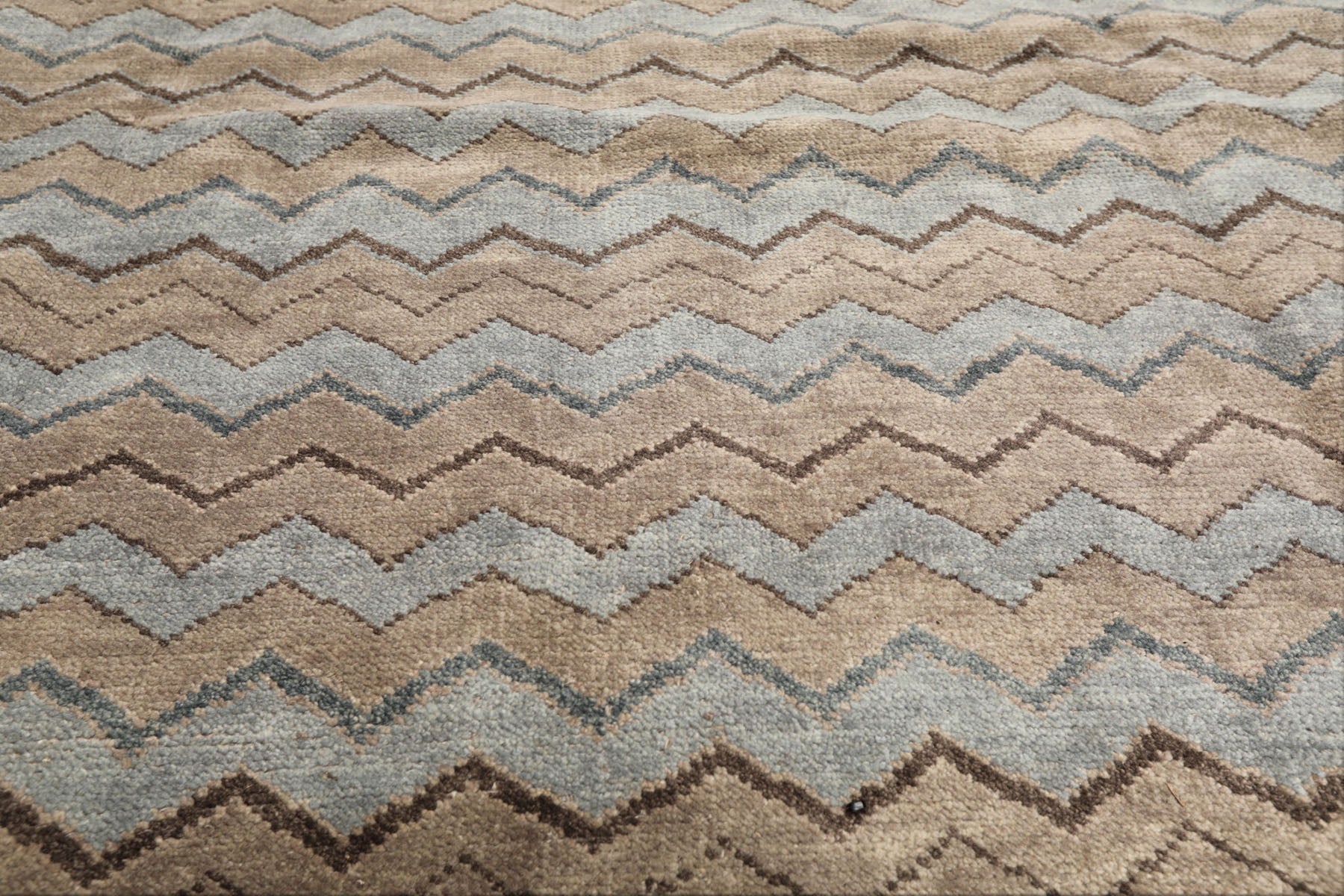 8x10 Taupe, Brown, Slate Color Hand Knotted Oushak Wool Modern & Contemporary Oriental Rug