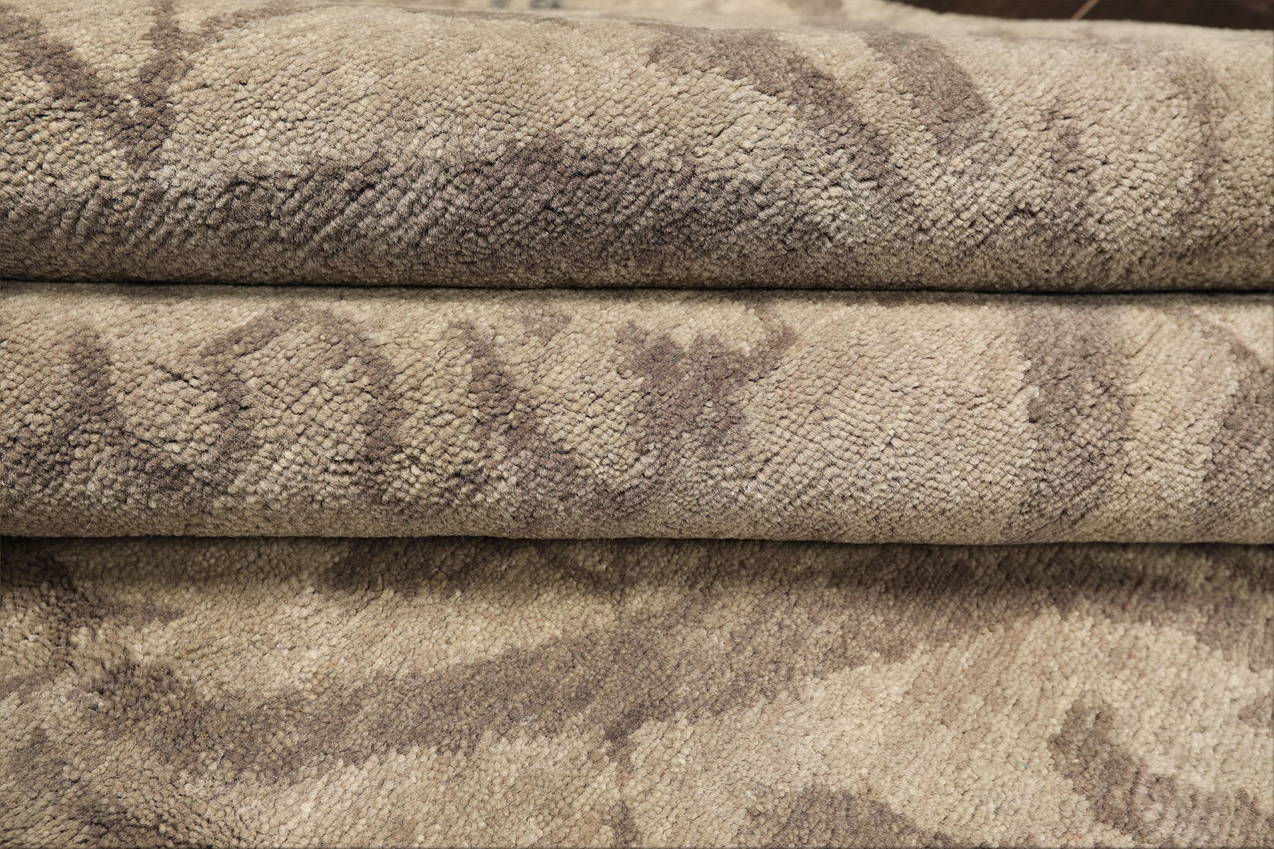 8x10 Beige, Gray, Taupe Color Hand Knotted Tibetan Wool Transitional Oriental Rug