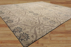 8x10 Beige, Gray, Taupe Color Hand Knotted Tibetan Wool Transitional Oriental Rug