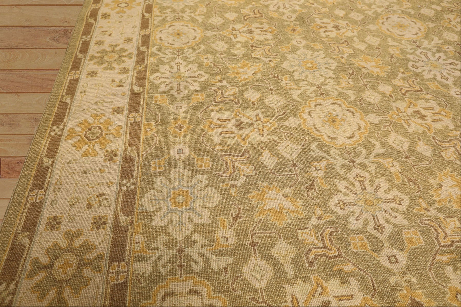 8x10 Lime, Beige, Mocha Color Hand Knotted Soumak Wool Traditional Oriental Rug