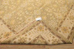 8x10 Lime, Beige, Mocha Color Hand Knotted Soumak Wool Traditional Oriental Rug