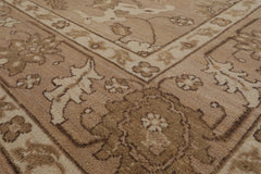 8x10 Taupe, Camel, Brown Color Hand Knotted All-Over 100% Wool Traditional Oriental Rug