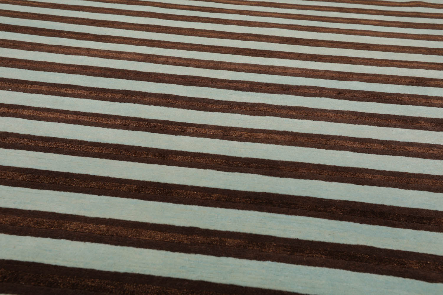 8x10 Brown, Aqua, Color Hand Knotted All-Over 100% Wool Modern Oriental Rug