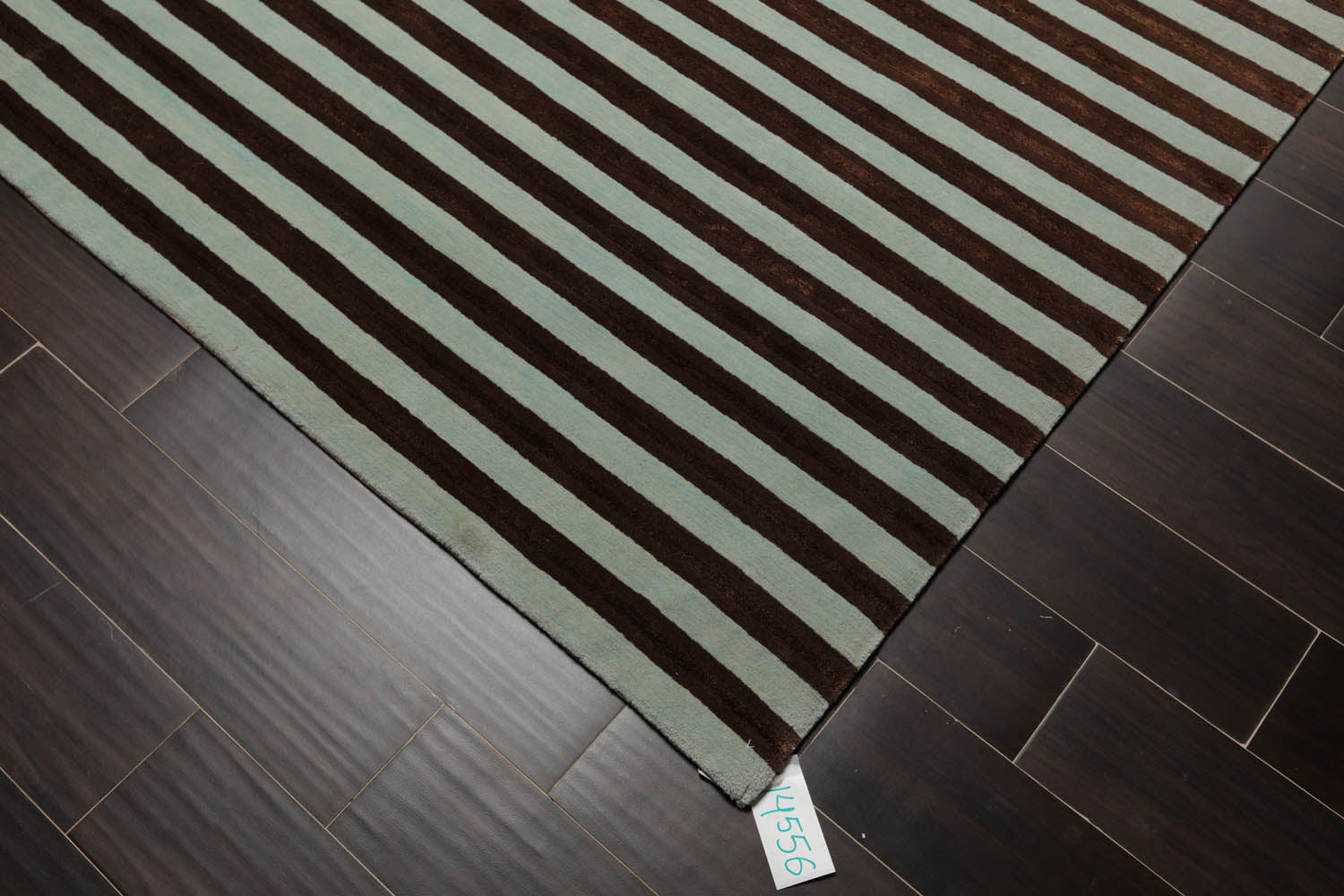 8x10 Brown, Aqua, Color Hand Knotted All-Over 100% Wool Modern Oriental Rug