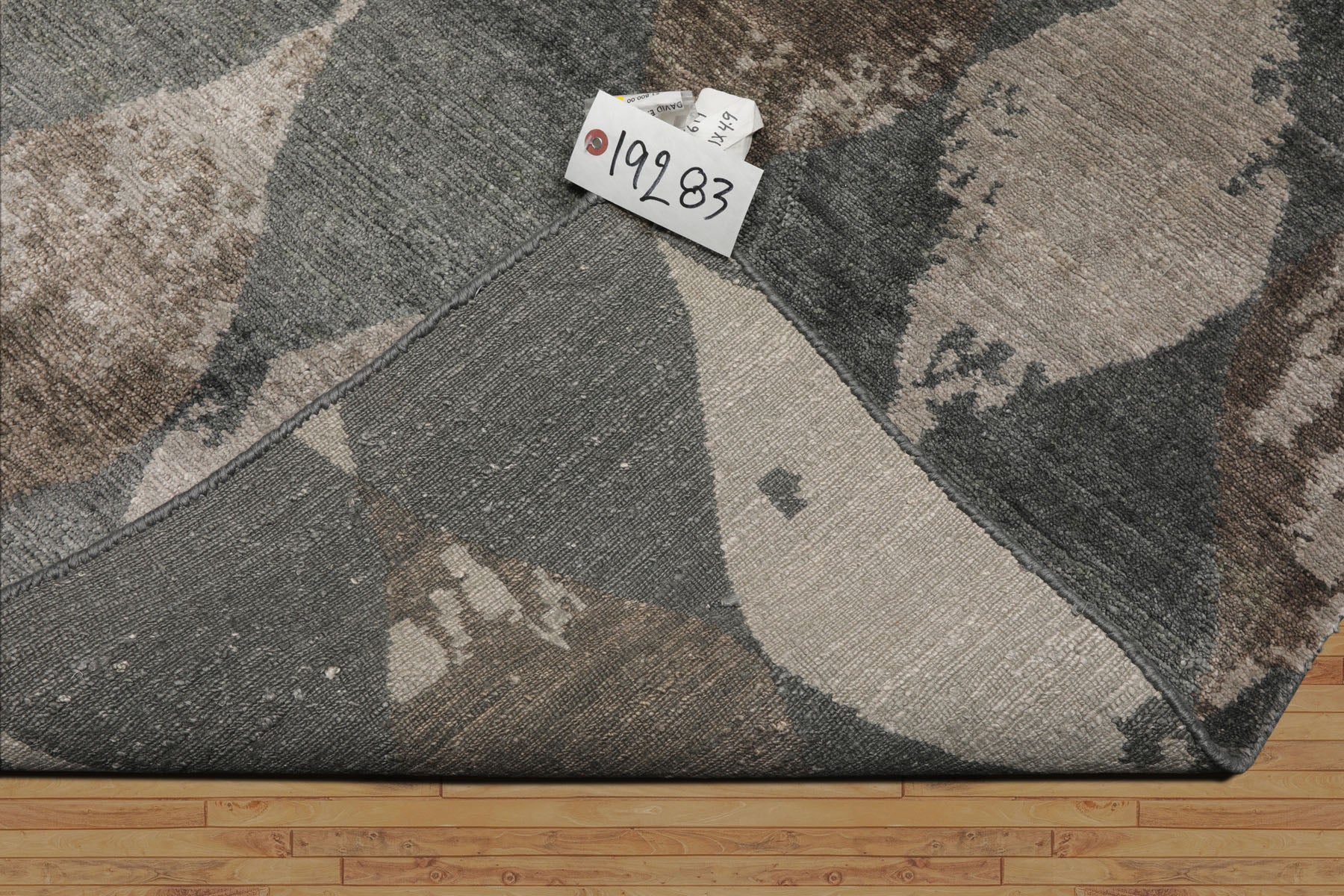 3x5 Gray, Brown, Color Hand Knotted Tibetan Bamboo Silk Modern & Contemporary Oriental Rug