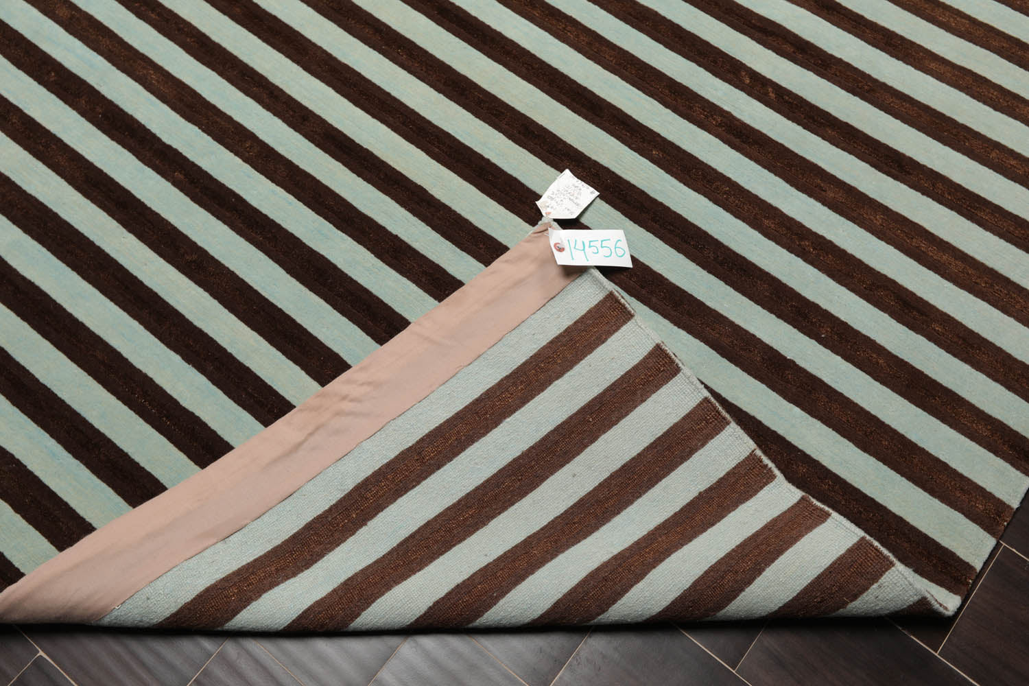 8x10 Brown, Aqua, Color Hand Knotted All-Over 100% Wool Modern Oriental Rug