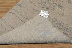 3x5 Gray, Tone on Tone Gray, Color Hand Knotted Tibetan Wool and Silk Modern & Contemporary Oriental Rug