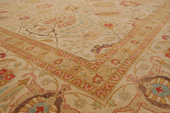 9x12 Beige, Gold, Tan Color Hand Knotted All-Over 100% Wool Traditional-Persian/Oriental Oriental Rug