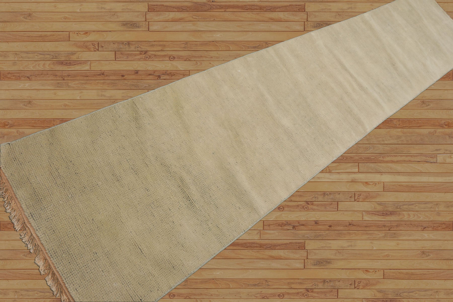 Runner Pale Mint, , Color Hand Knotted Tibetan Wool Modern & Contemporary Oriental Rug