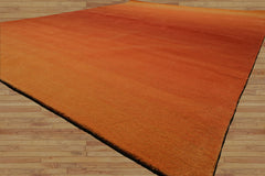 LoomBloom Multi Size Brunt Orange Wool Designer Ombre Contemporary Hand Tufted Oriental Area Rug