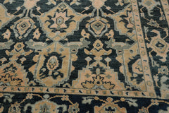 8x10 Teal, Pale Peach, Celadon Color Hand Knotted All-Over 100% Wool Traditional Oriental Rug