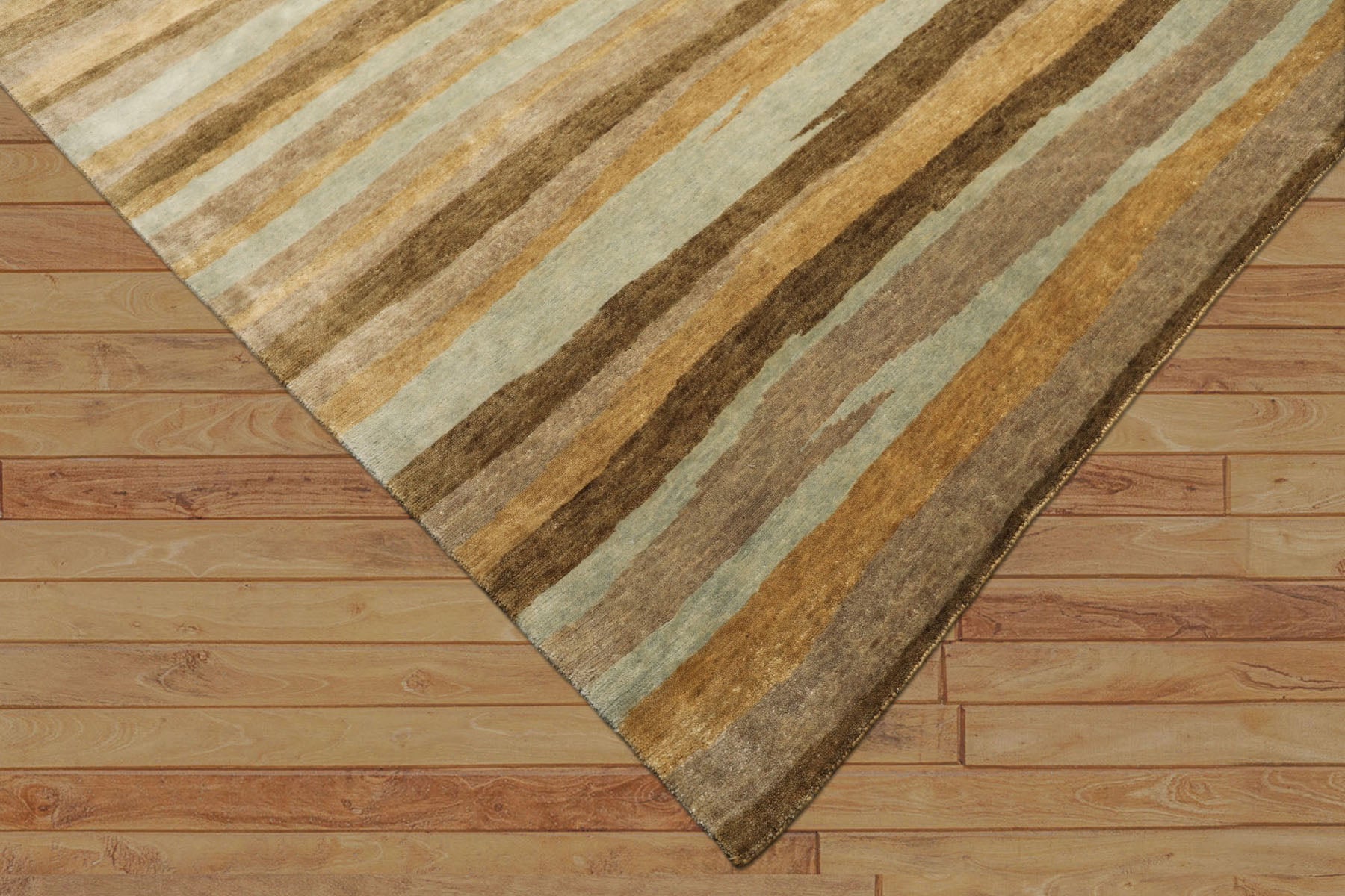 9x12 Tan, Aqua, Taupe Color Hand Knotted Tibetan Wool Modern & Contemporary Oriental Rug