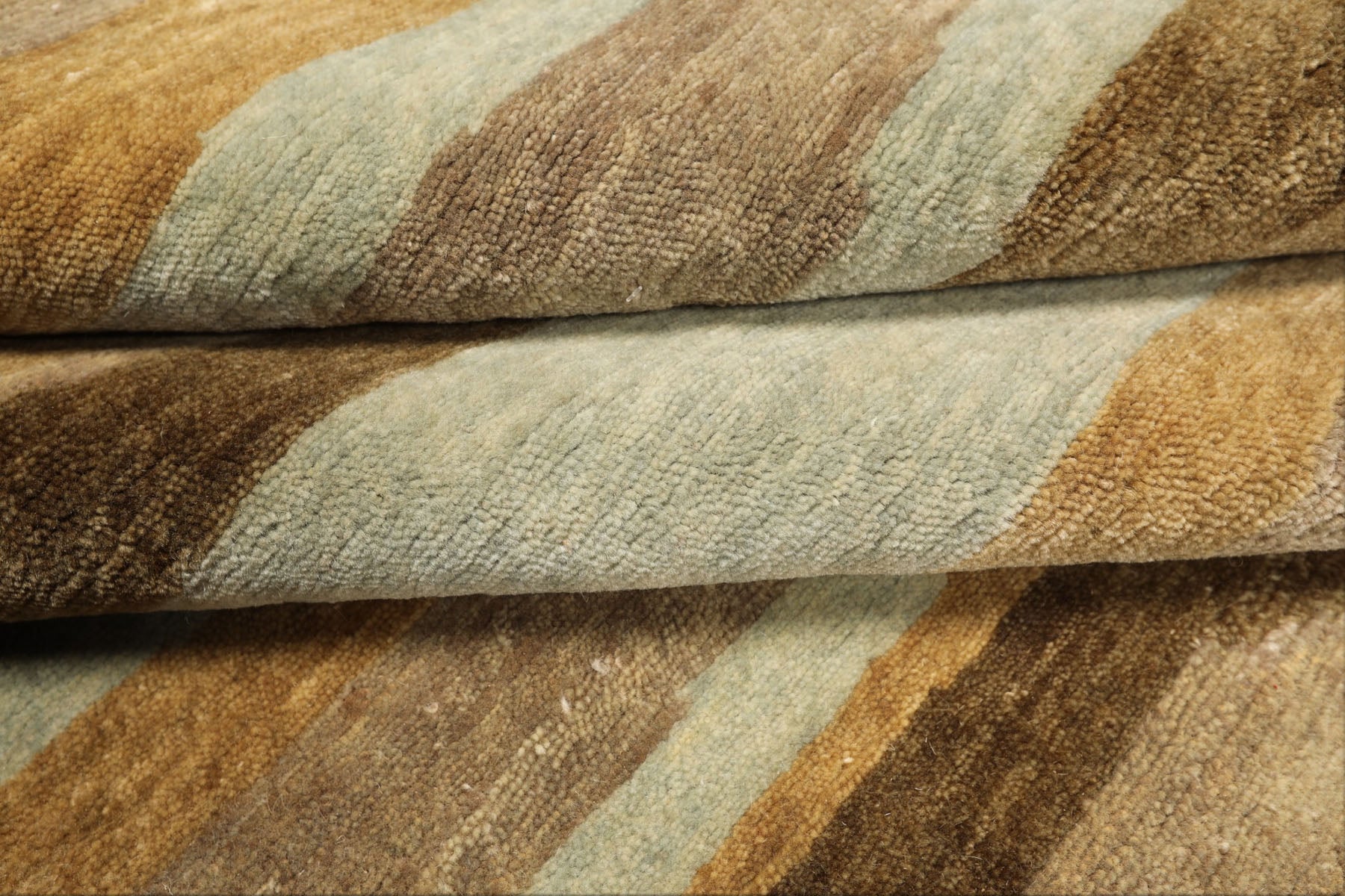 9x12 Tan, Aqua, Taupe Color Hand Knotted Tibetan Wool Modern & Contemporary Oriental Rug