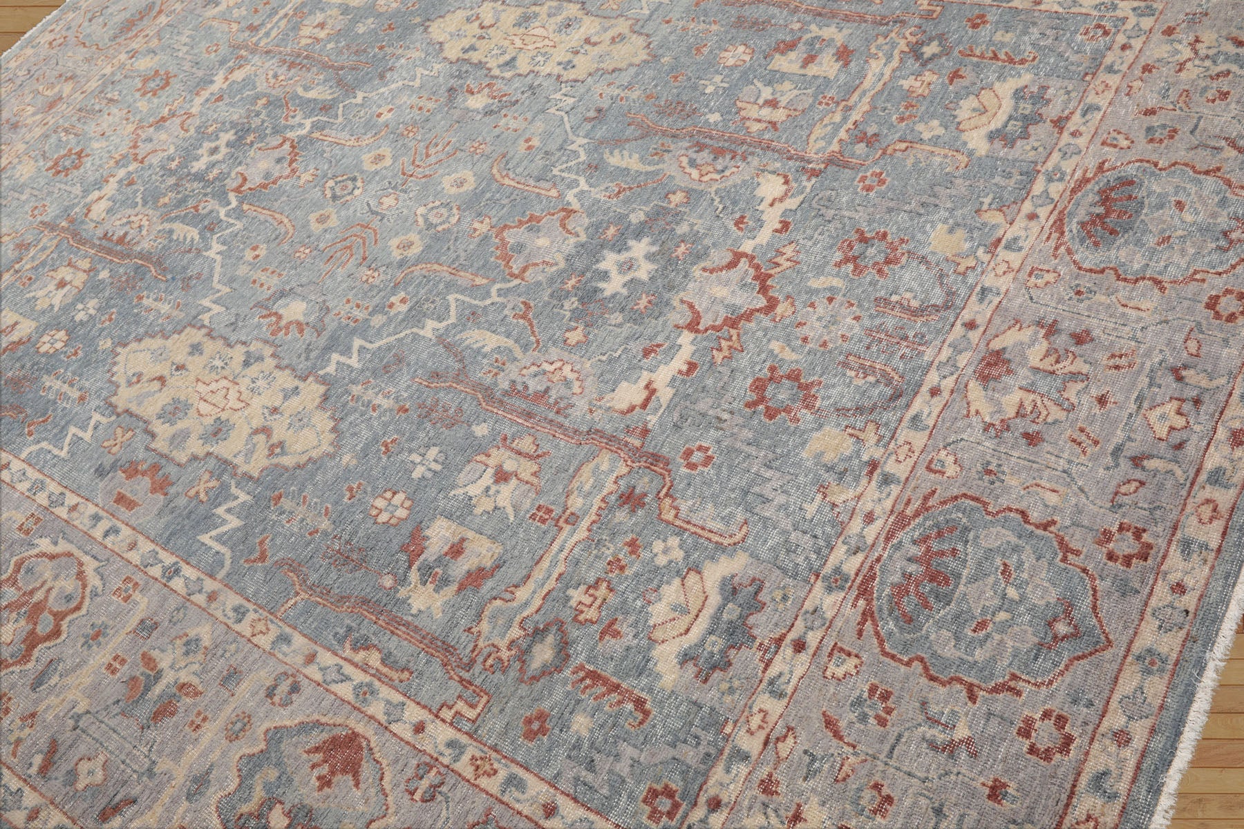 8x10 Hand Knotted Distressed Quality 100% Wool Traditional Oriental Rug in Slate Gray Color