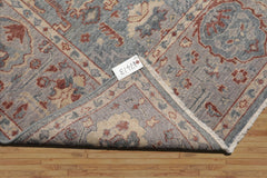 8x10 Hand Knotted Distressed Quality 100% Wool Traditional Oriental Rug in Slate Gray Color