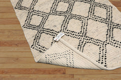 3x5 Ivory, Black, Color Hand Knotted Afghan moroccan Wool Traditional Oriental Rug