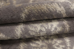 8x10 Graphite, Silver, Gray Color Hand Loomed Tibetan Wool & Bamboo Silk Transitional Oriental Rug