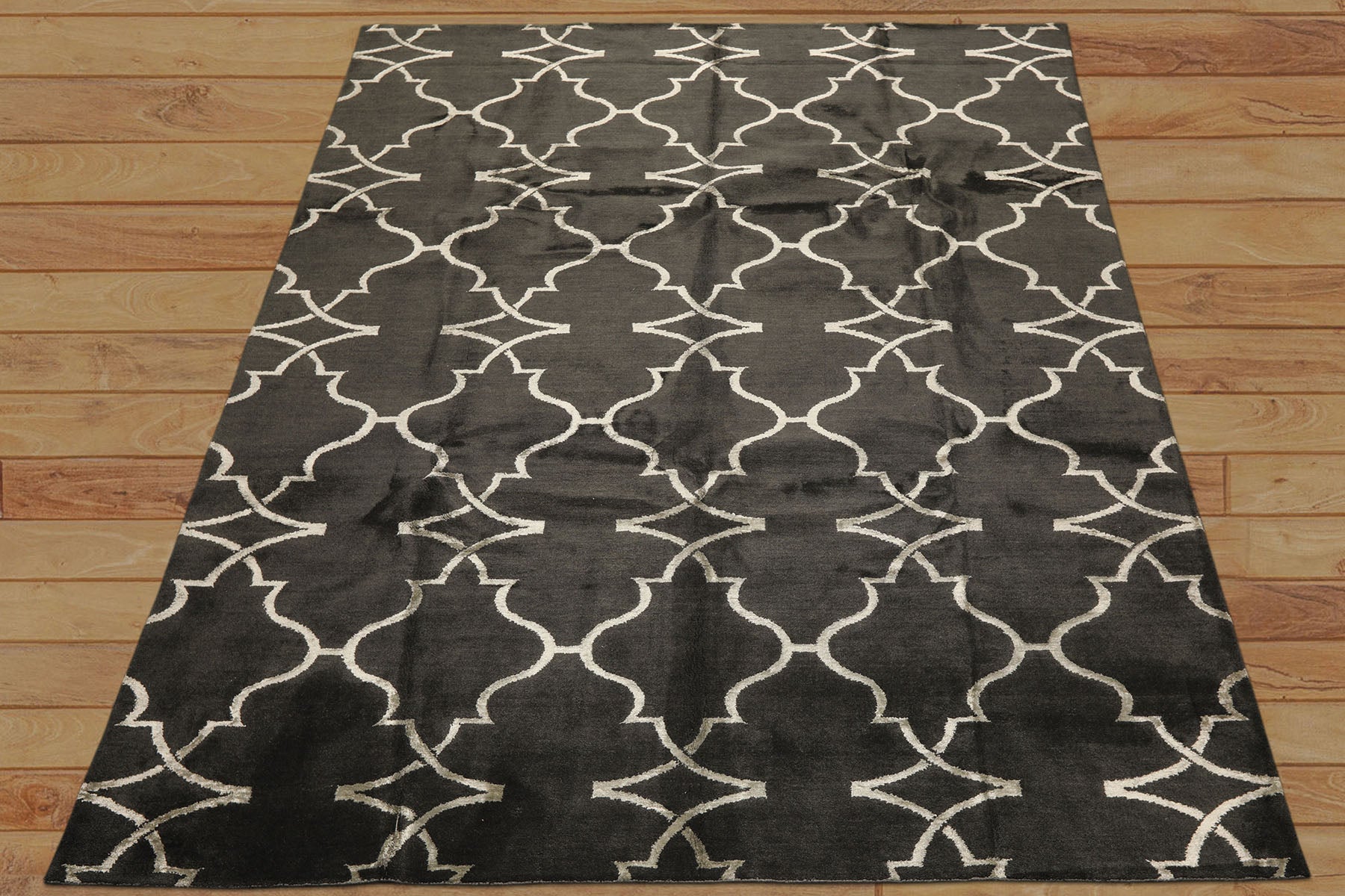 8x10 Charcoal, Gray, Color Hand Loomed Tibetan Wool Transitional Oriental Rug