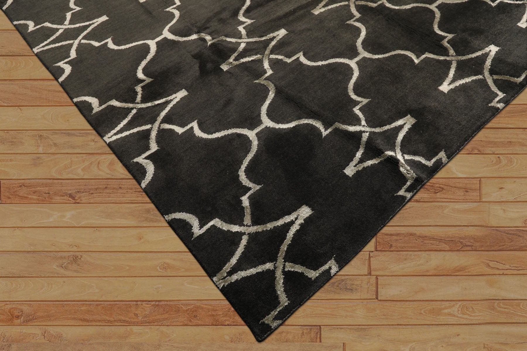 8x10 Charcoal, Gray, Color Hand Loomed Tibetan Wool Transitional Oriental Rug