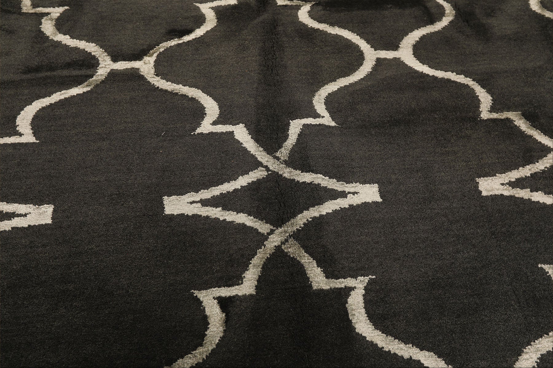 8x10 Charcoal, Gray, Color Hand Loomed Tibetan Wool Transitional Oriental Rug
