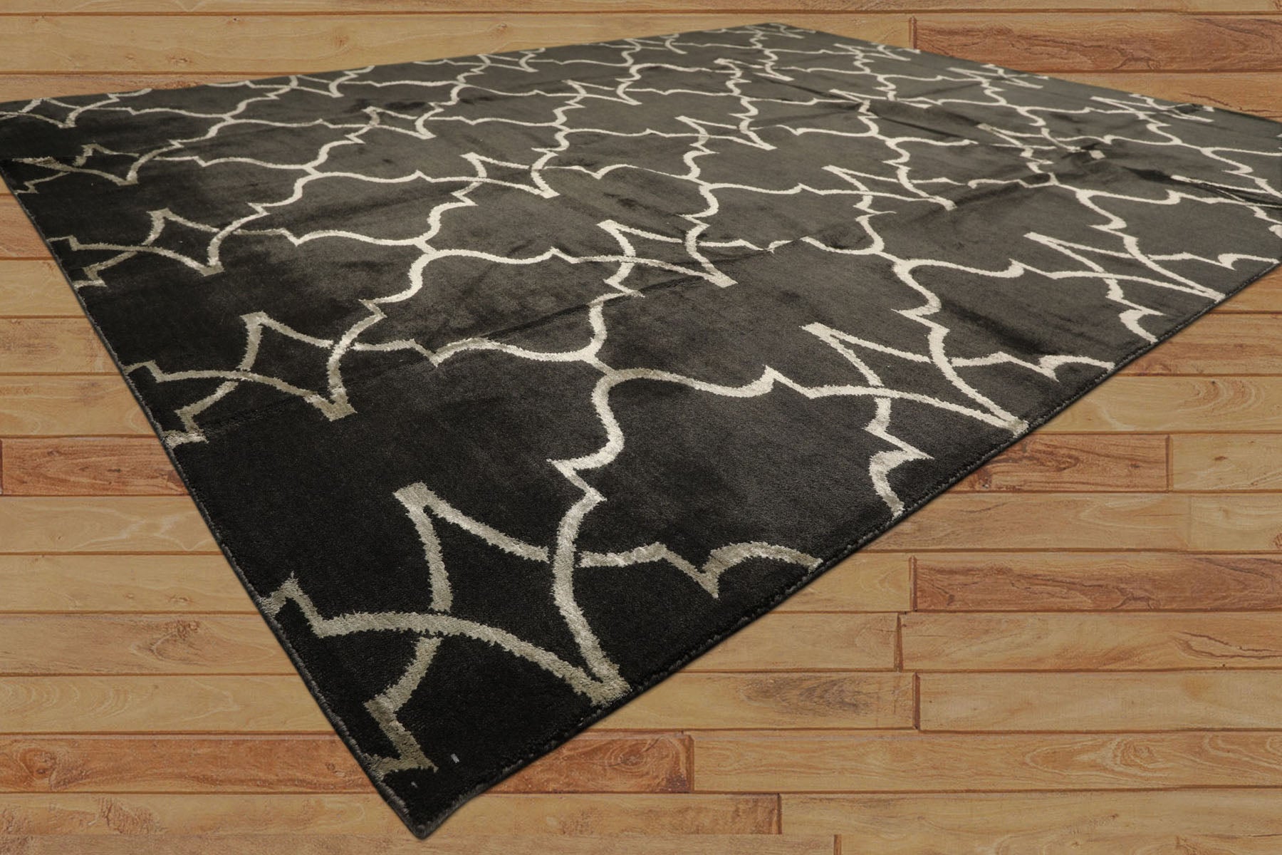 8x10 Charcoal, Gray, Color Hand Loomed Tibetan Wool Transitional Oriental Rug