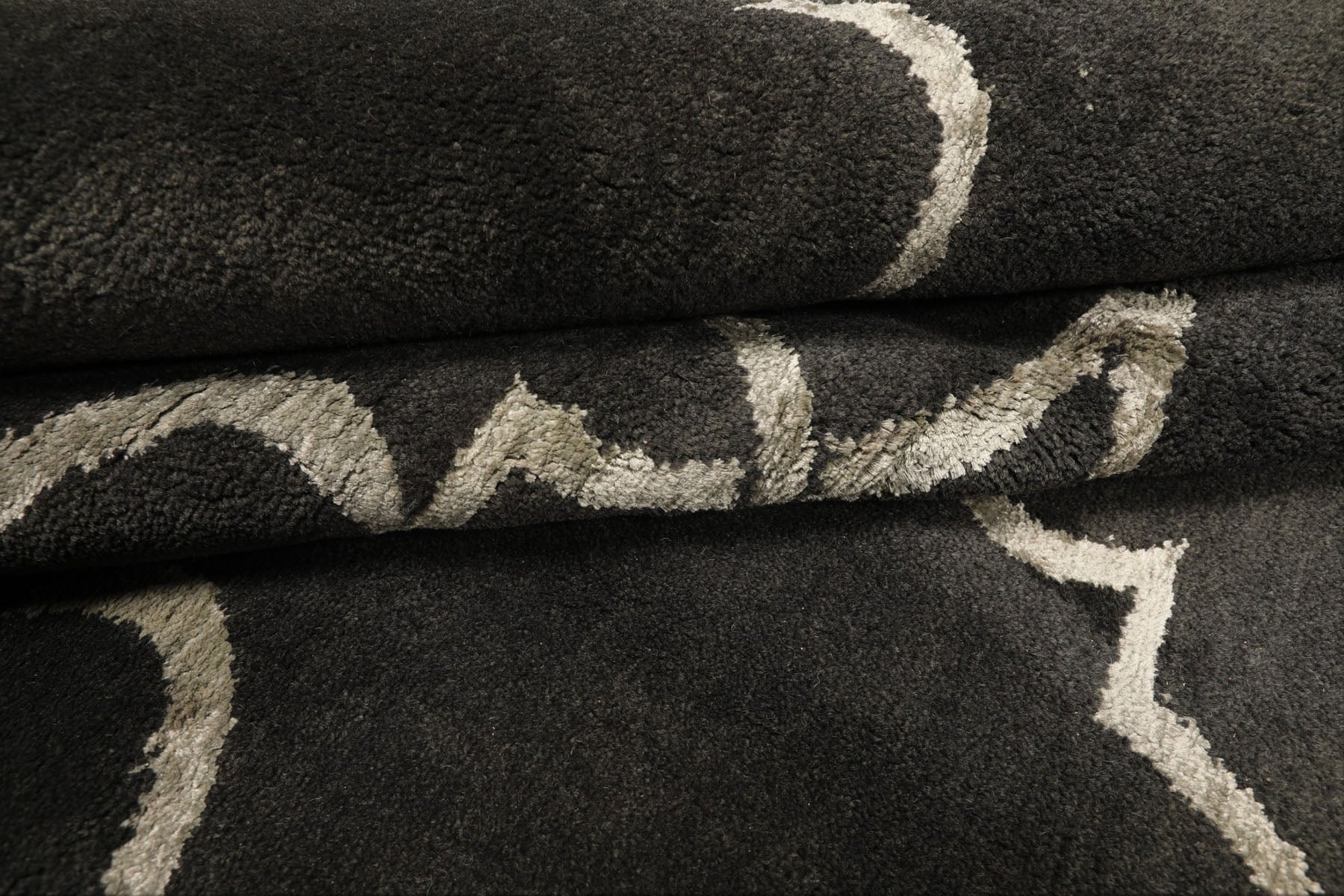 8x10 Charcoal, Gray, Color Hand Loomed Tibetan Wool Transitional Oriental Rug